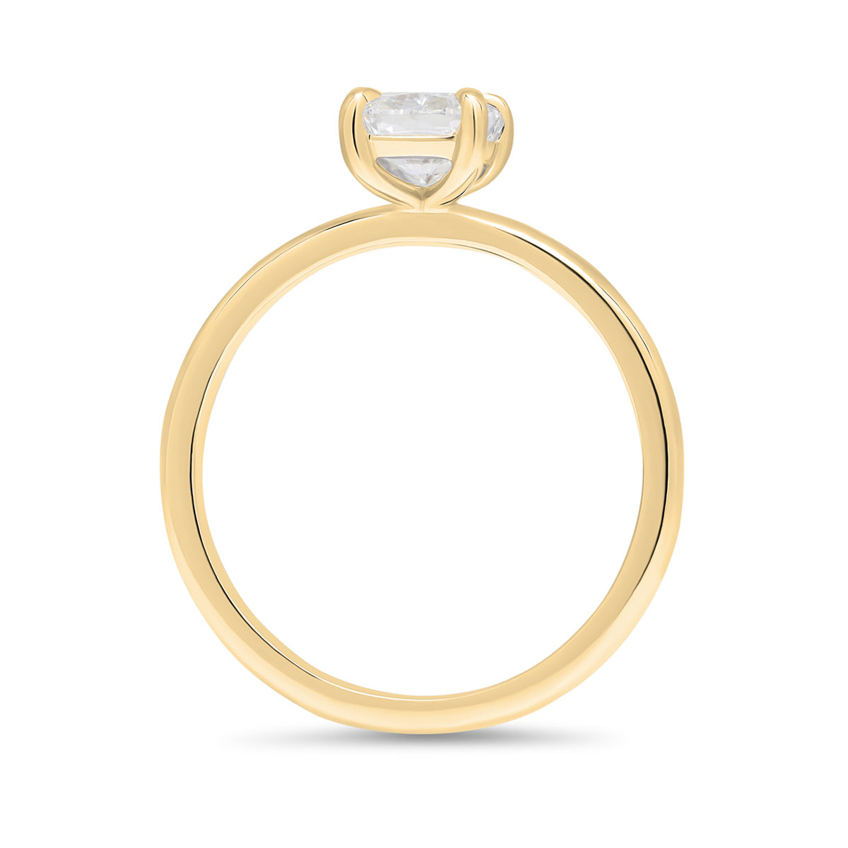 Valkokultainen timanttisormus - hiottu - solitaire - 1 karaatti