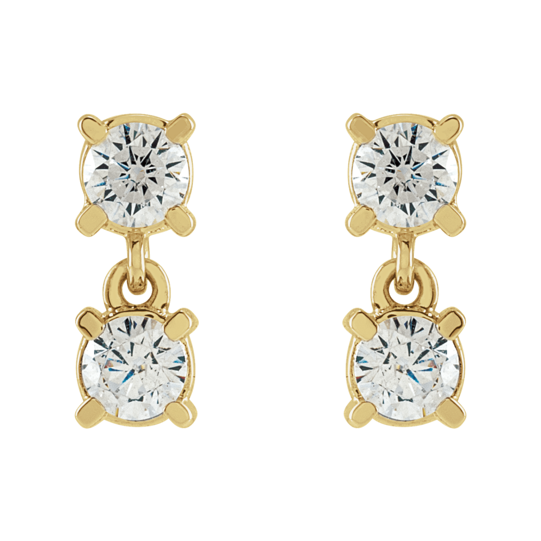 keltakultaainen korvakorut