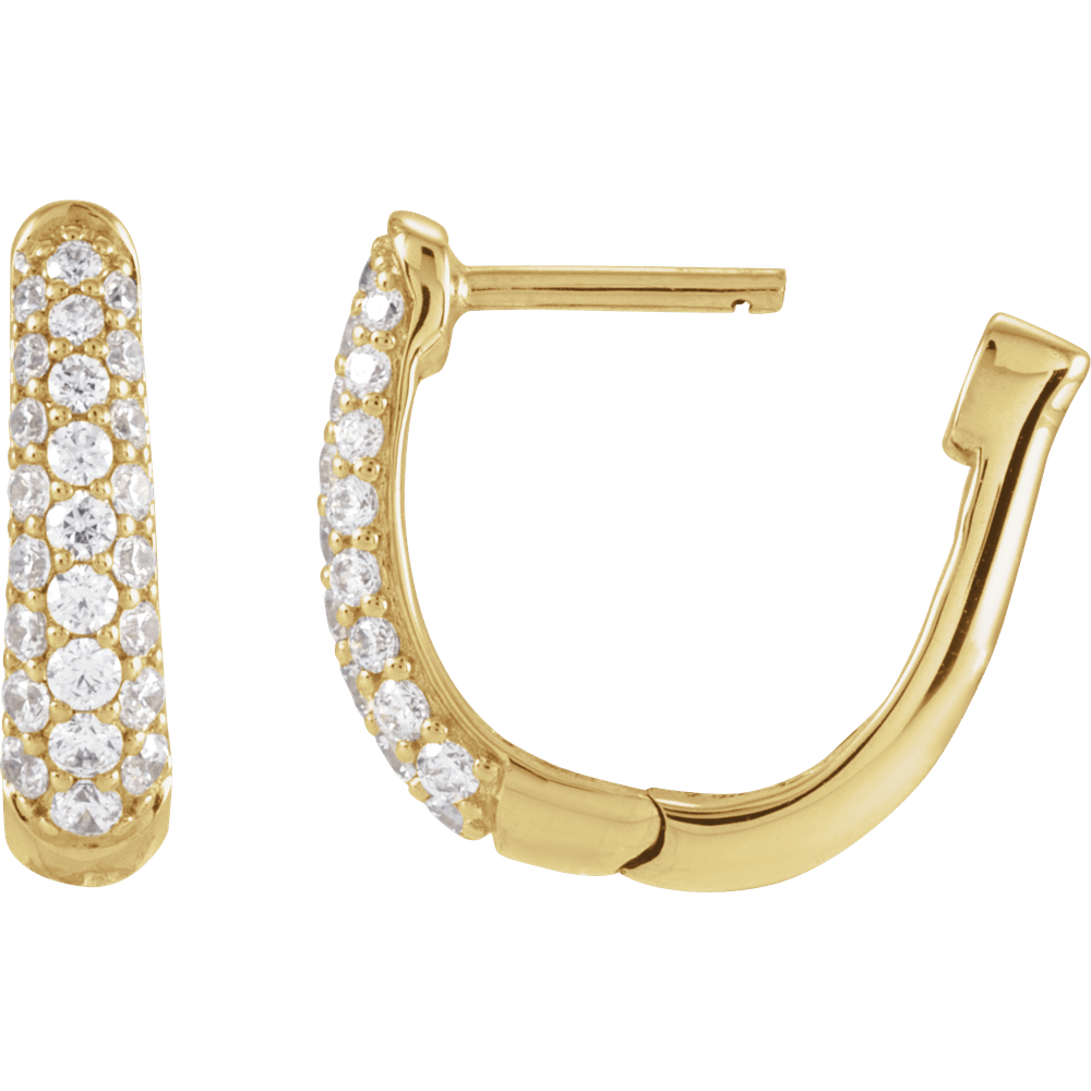 keltakultaiset timanttikorvakorut