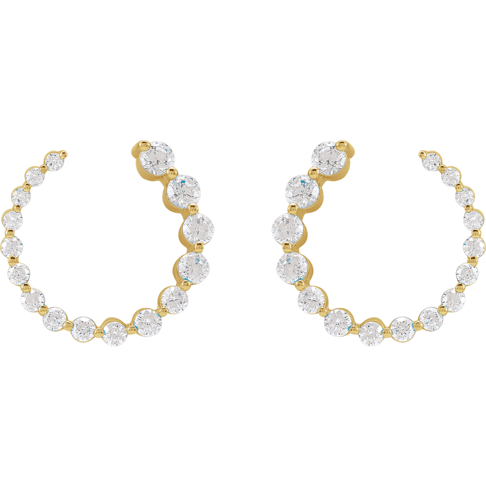 keltakultaiset timanttikorvakorut