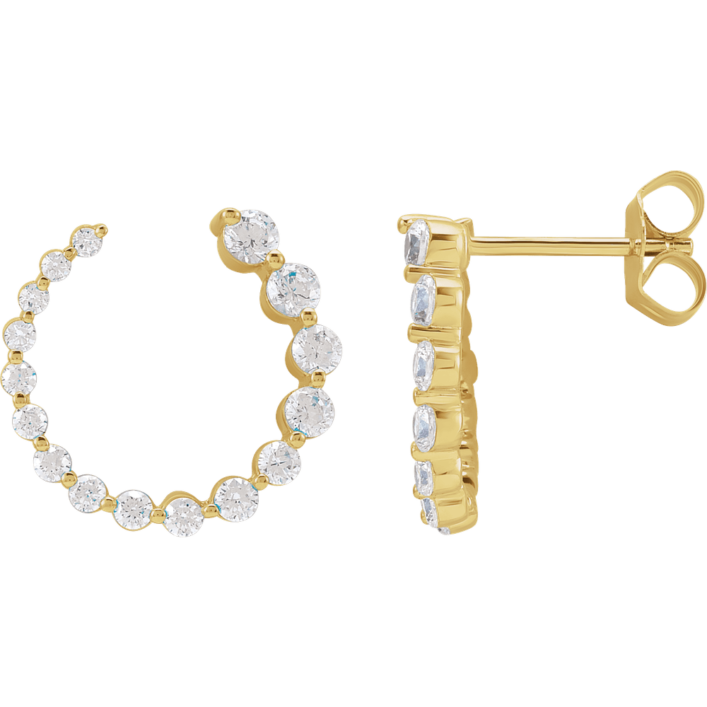 keltakultaiset timanttikorvakorut