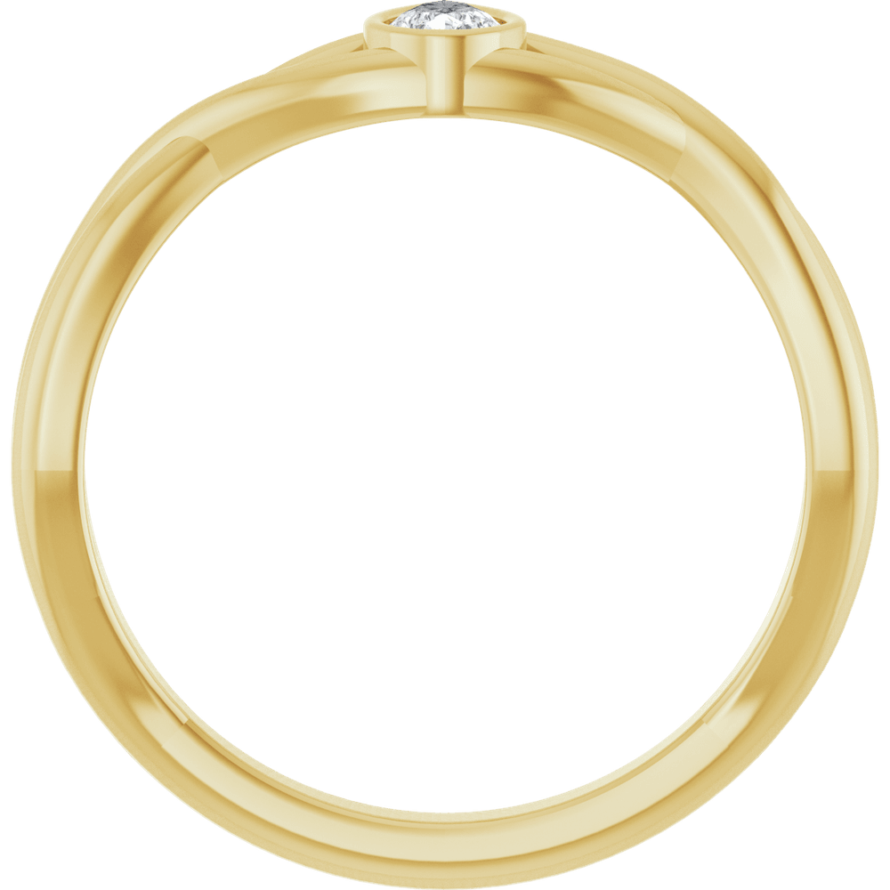 Keltakultainen timanttisormus - solitaire