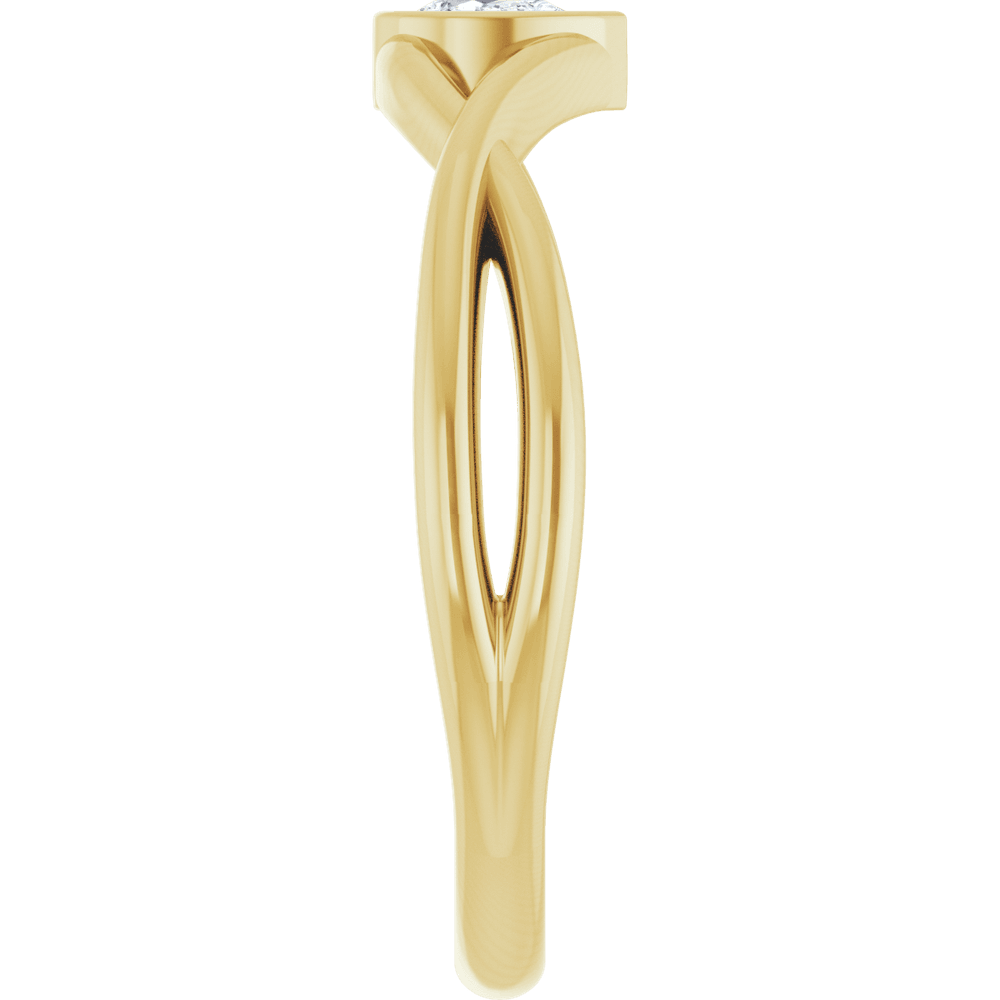 Keltakultainen timanttisormus - solitaire