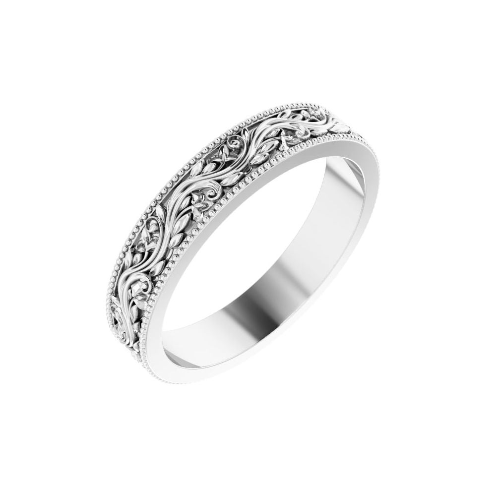 valkokultainen vihkisormus - kihlasormus
