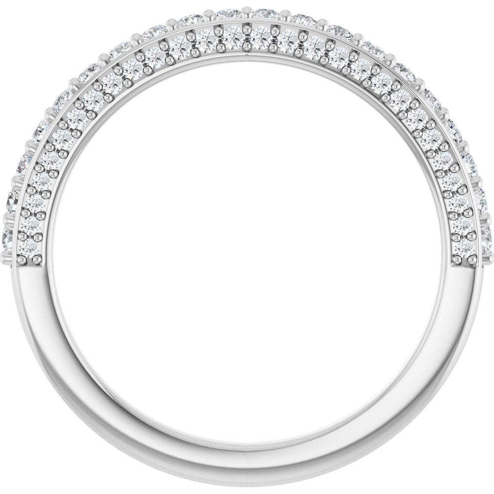 valkokultainen timanttisormus - vihkisormus