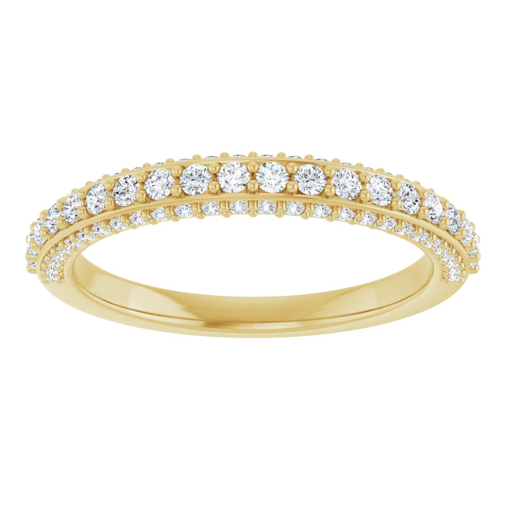 keltakultainen timanttisormus - vihkisormus