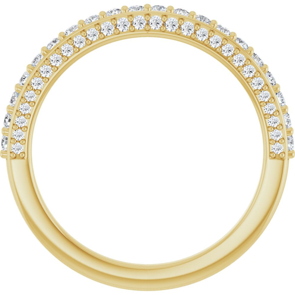 keltakultainen timanttisormus - vihkisormus
