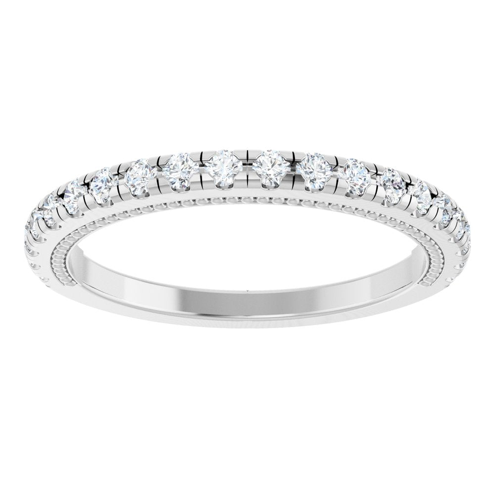 valkokultainen timanttisormus - vihkisormus
