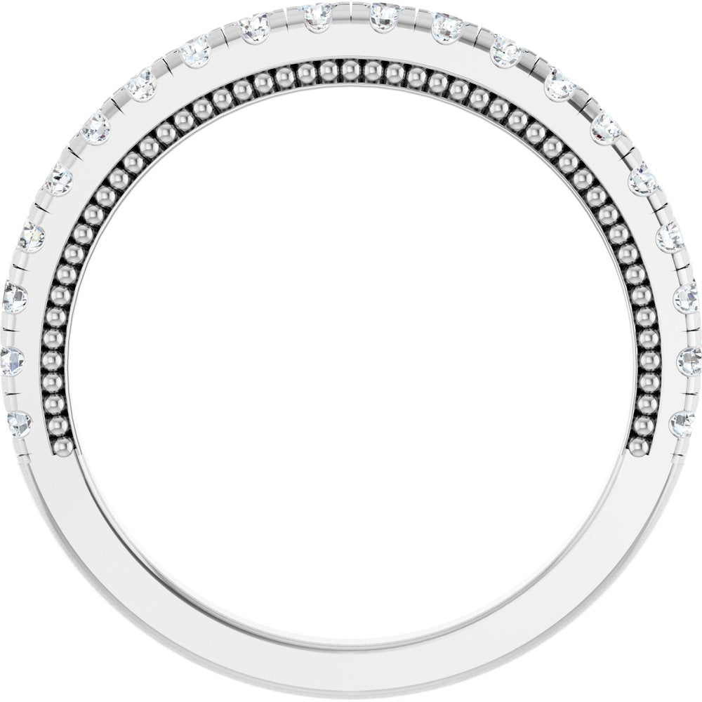 valkokultainen timanttisormus - vihkisormus