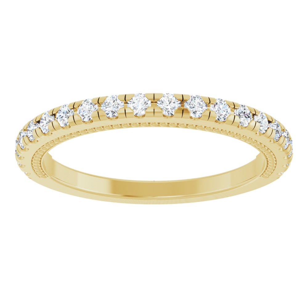 keltakultainen timanttisormus - vihkisormus