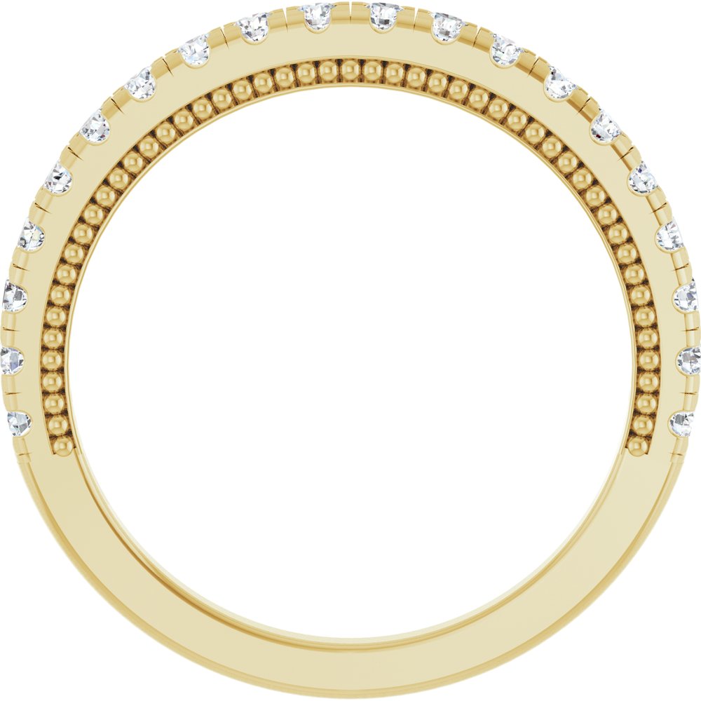 keltakultainen timanttisormus - vihkisormus
